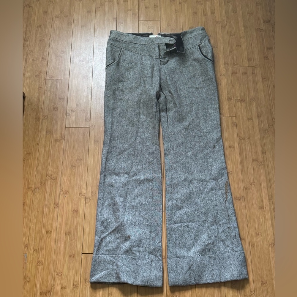 Gray Flared Trousers